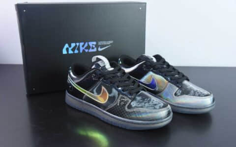 耐克Nike Dunk Low Hyperflat 黑灰黄镭射渐变 SB低帮休闲板鞋纯原版本 货号：FV3617-001