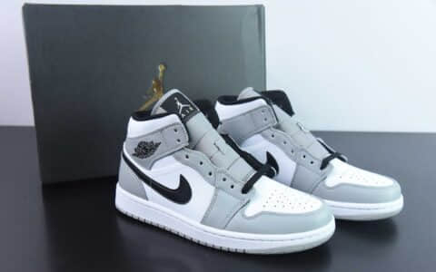 乔丹Air Jordan AJ1 Mid AJ1烟灰中帮文化篮球鞋纯原版本 货号：554724-092