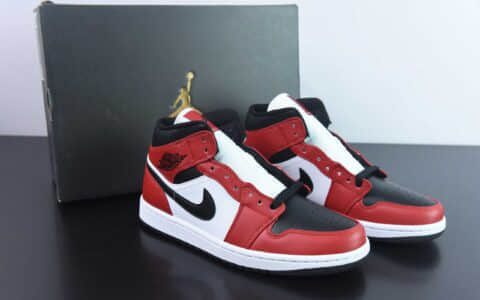 乔丹Air Jordan AJ1 Mid AJ1芝加哥中帮文化篮球鞋纯原版本 货号：554724-069