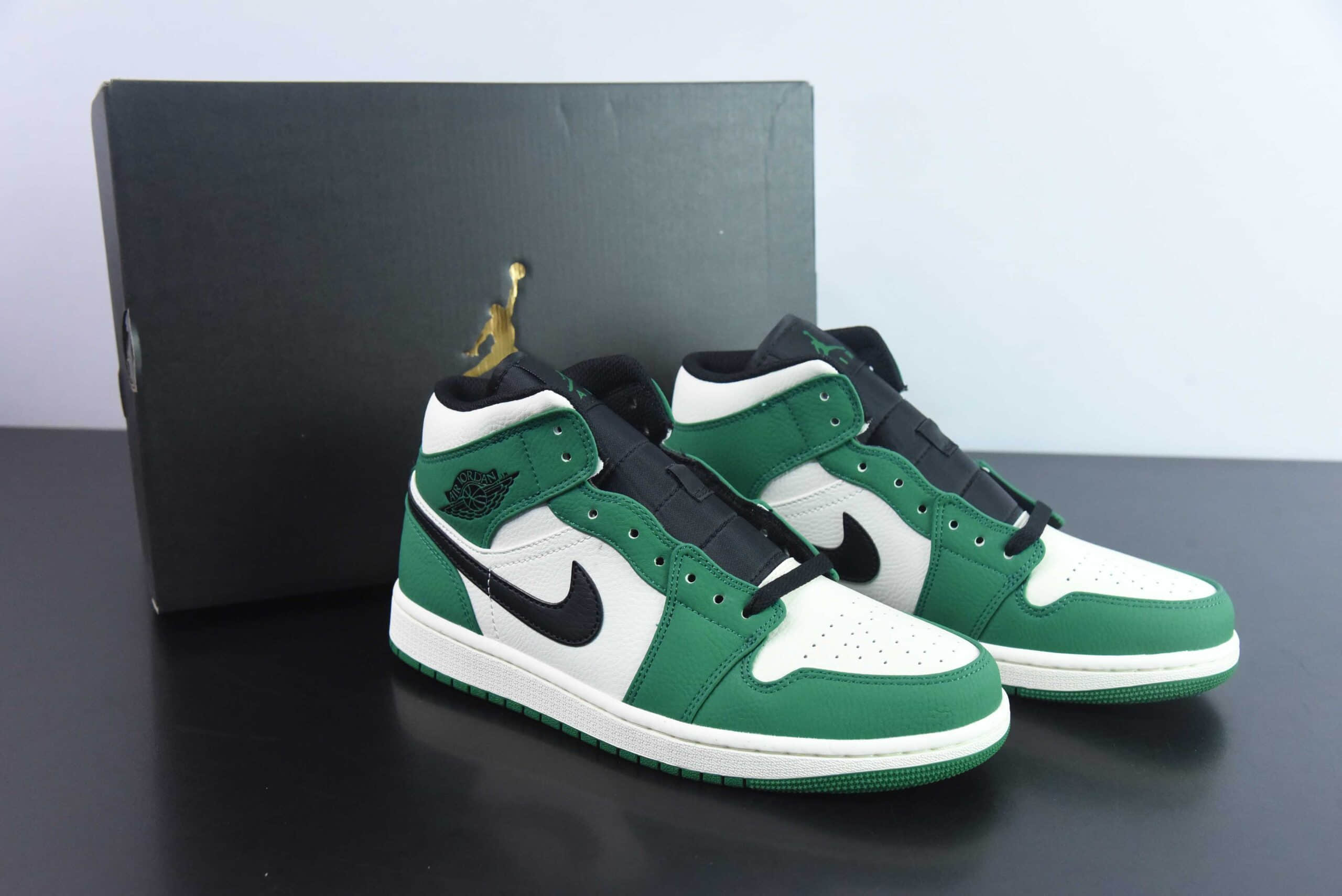 乔丹Air Jordan AJ1 Mid AJ1凯尔特人中帮文化篮球鞋纯原版本 货号：852542-301