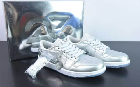 乔丹Air Jordan 1 AJ1 Low AJ1高尔夫太空银低帮篮球鞋纯原版本 货号：FD6848-001