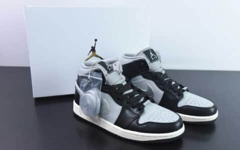 乔丹Air Jordan 1 Mid SE Black Chrome AJ1烟熏熊猫中帮篮球鞋纯原版本 货号：FB9892-002