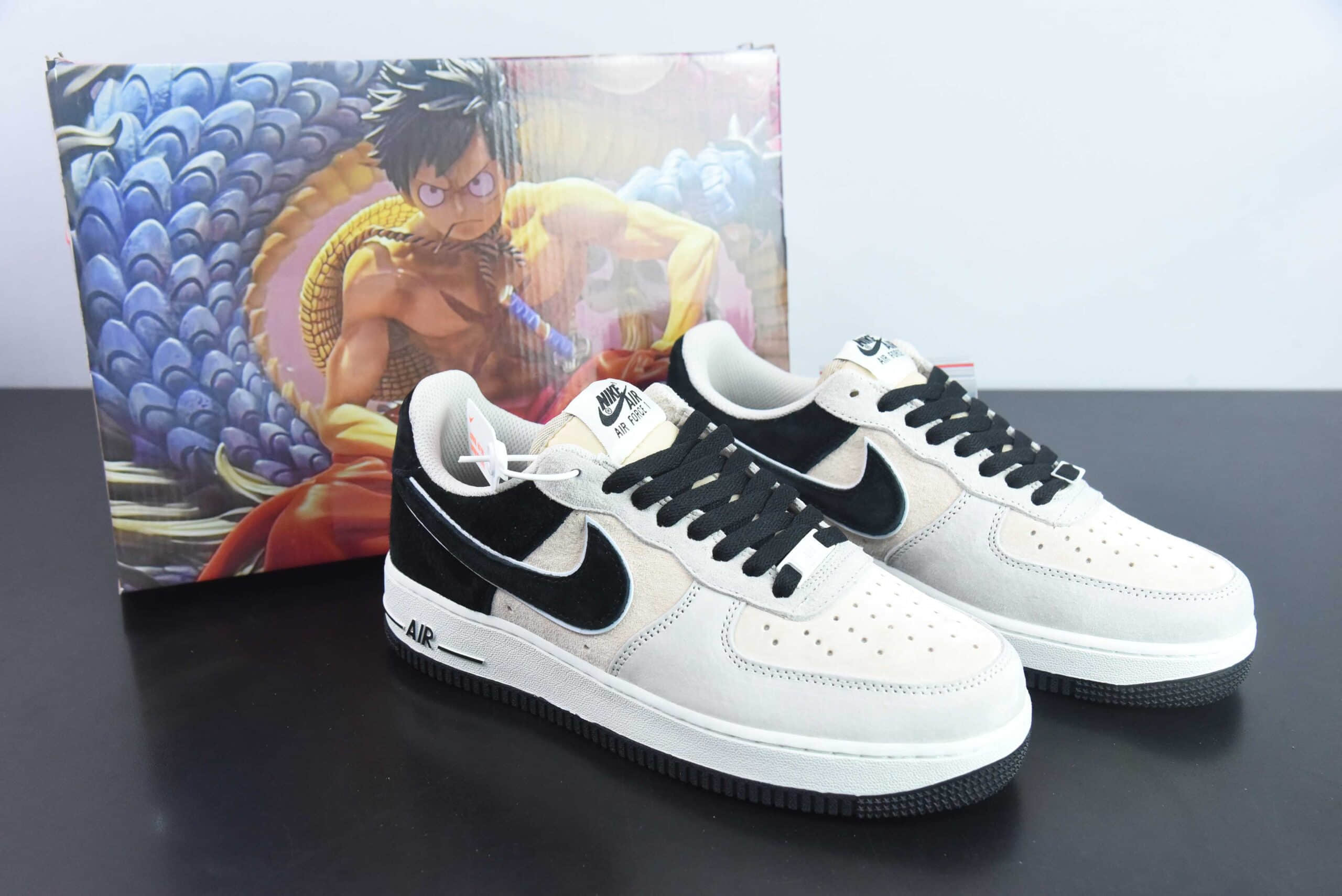耐克Nike Air Force 1'07 Low 灰黑麂皮空军一号低帮休闲板鞋纯原版本 货号：LF8989-666