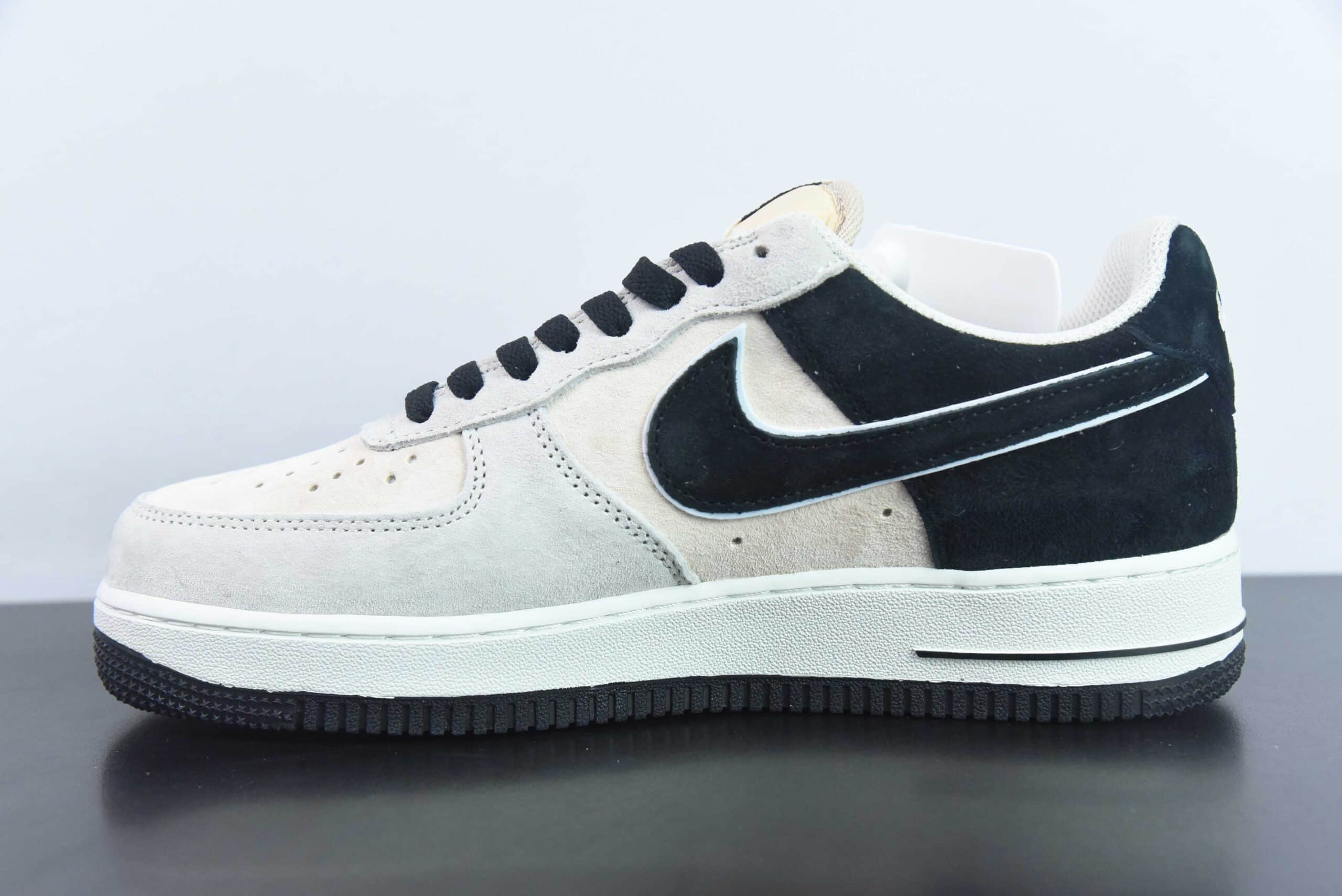 耐克Nike Air Force 1'07 Low 灰黑麂皮空军一号低帮休闲板鞋纯原版本 货号：LF8989-666