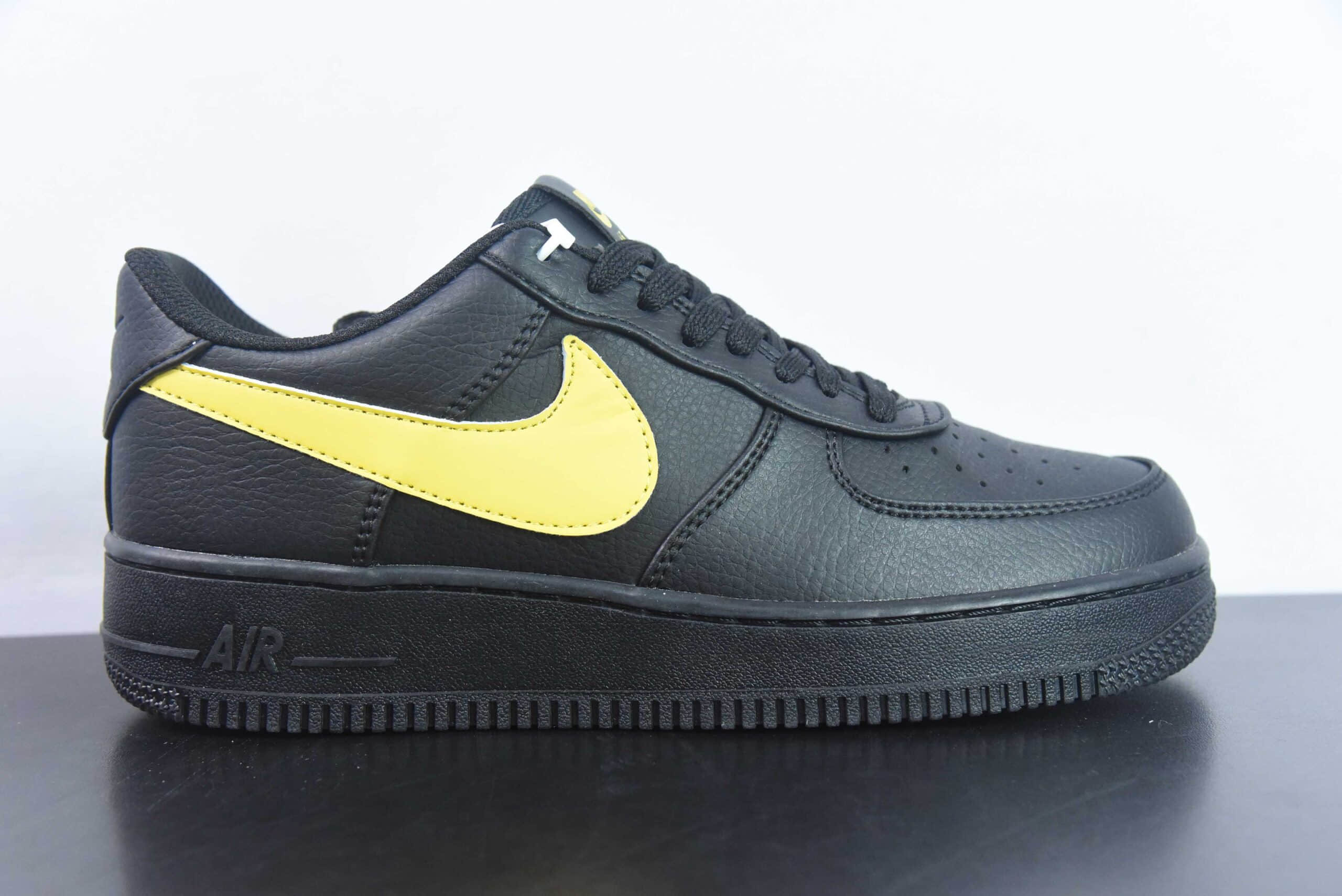 耐克Nike Air Force 1 AF1黑黄大勾空军一号低帮休闲板鞋纯原版本 货号：CI9553-051 