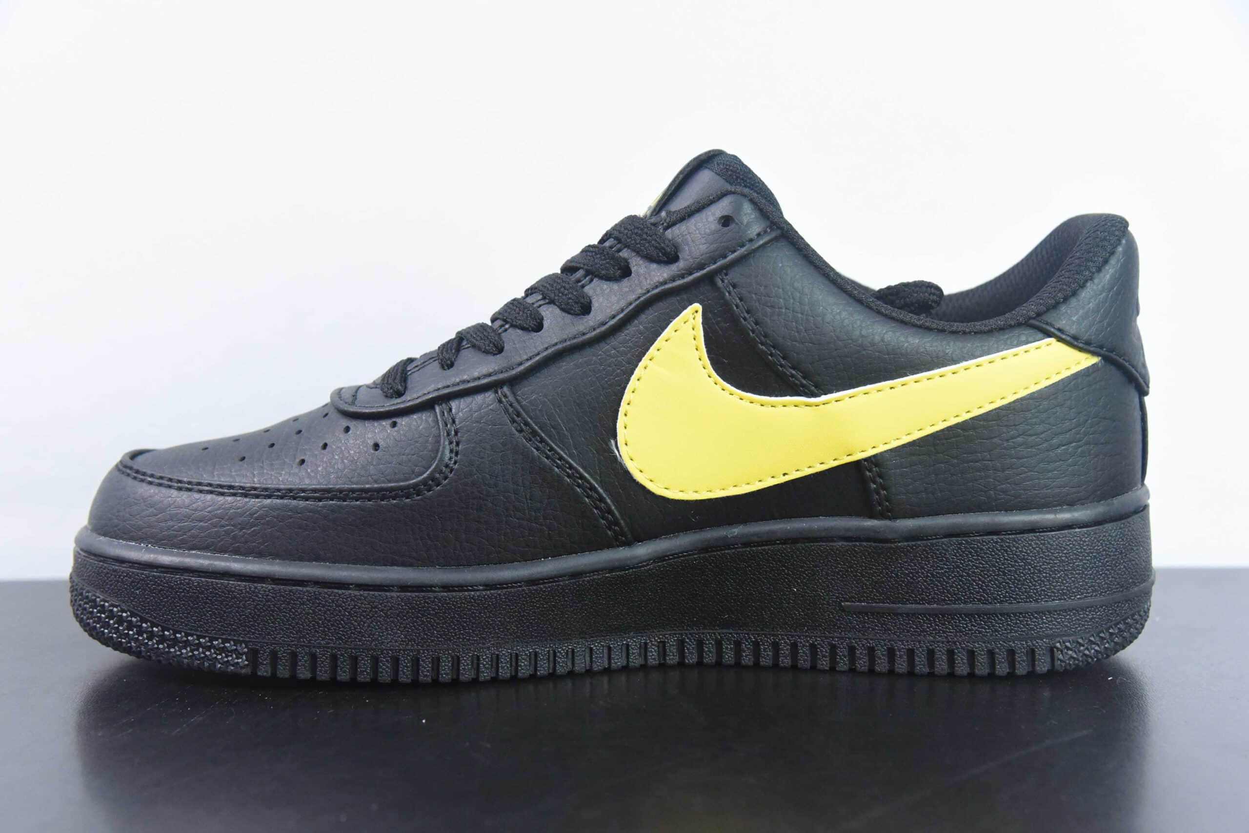 耐克Nike Air Force 1 AF1黑黄大勾空军一号低帮休闲板鞋纯原版本 货号：CI9553-051 