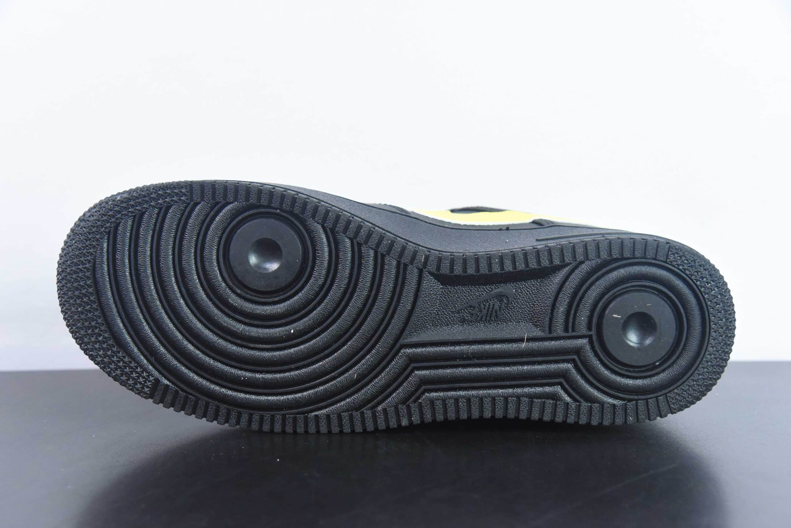 耐克Nike Air Force 1 AF1黑黄大勾空军一号低帮休闲板鞋纯原版本 货号：CI9553-051 