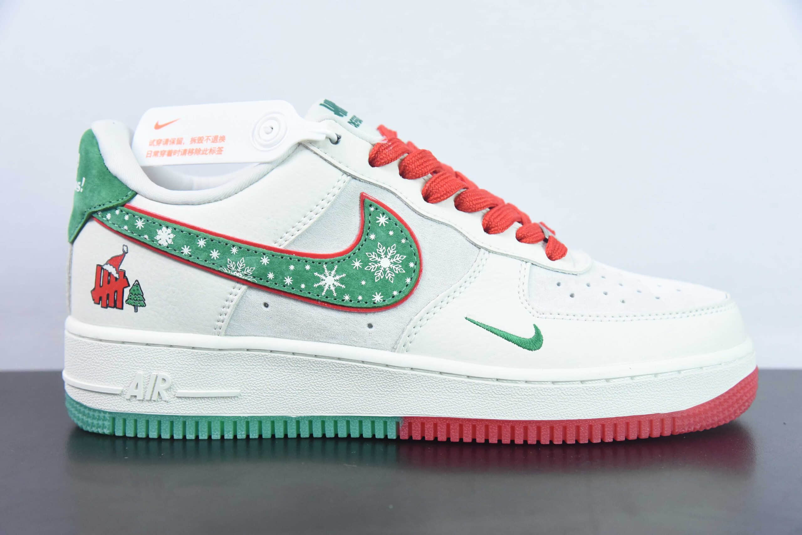 耐克Nike Air Force 1 Low 07 定制圣诞节配色空军一号低帮休闲板鞋纯原版本 货号：DH6239-839