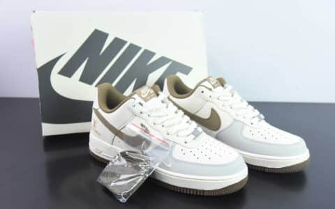耐克Nike Air Force 1 Low 07 x Louis Vuitton LV联名米黄灰空军一号低帮休闲板鞋纯原版本 货号：BS9055-832