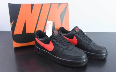 耐克Nike Air Force 1'07 Low 黑红大勾空军一号低帮休闲板鞋纯原版本 货号： CI9553-011