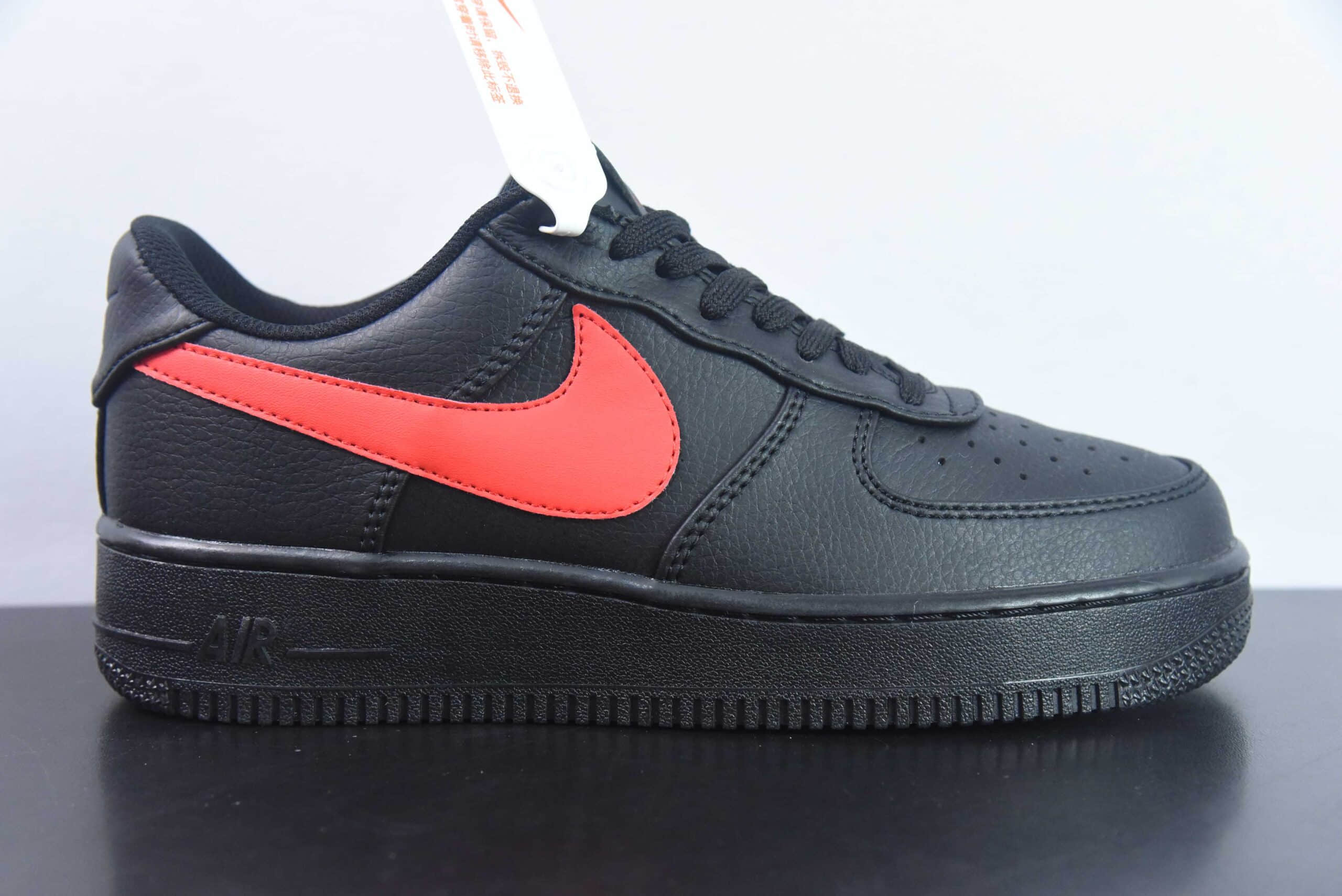 耐克Nike Air Force 1'07 Low 黑红大勾空军一号低帮休闲板鞋纯原版本 货号： CI9553-011