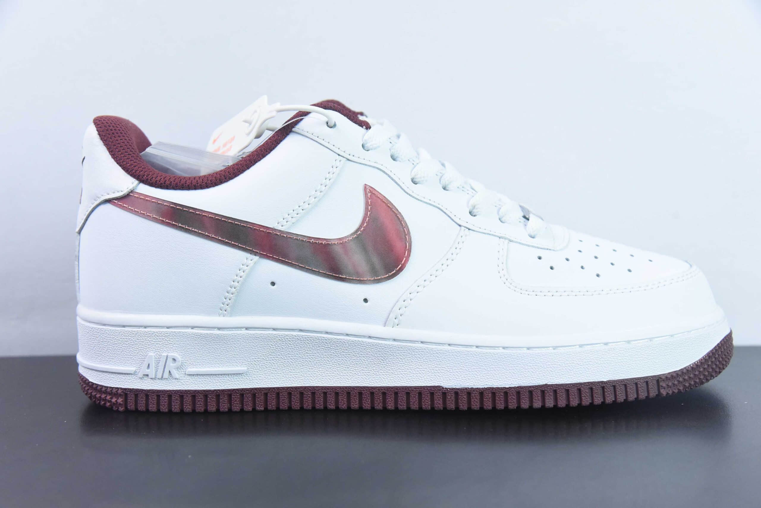 耐克NIke Air Force 1 '07 Low “镜面酒红”空军一号低帮休闲板鞋纯原版本 货号：PF9055-778