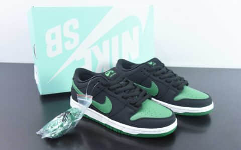 耐克Nike SB Dunk Low 黑绿SB扣篮系列低帮休闲运动滑板板鞋纯原版本 货号：BQ6817-005