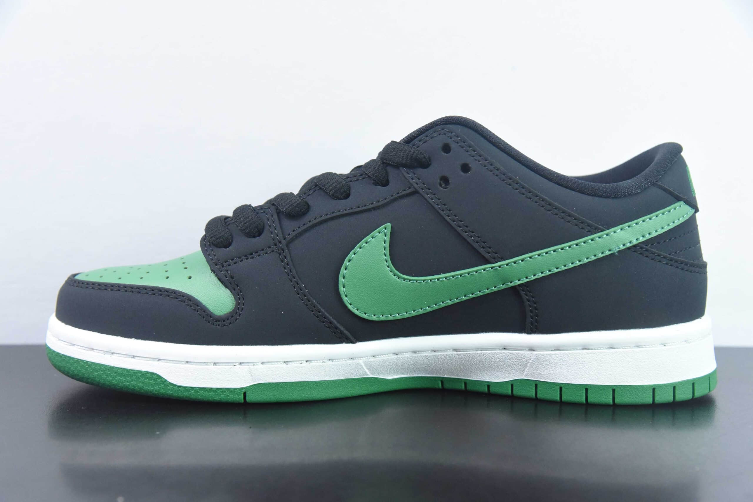 耐克Nike SB Dunk Low 黑绿SB扣篮系列低帮休闲运动滑板板鞋纯原版本 货号：BQ6817-005