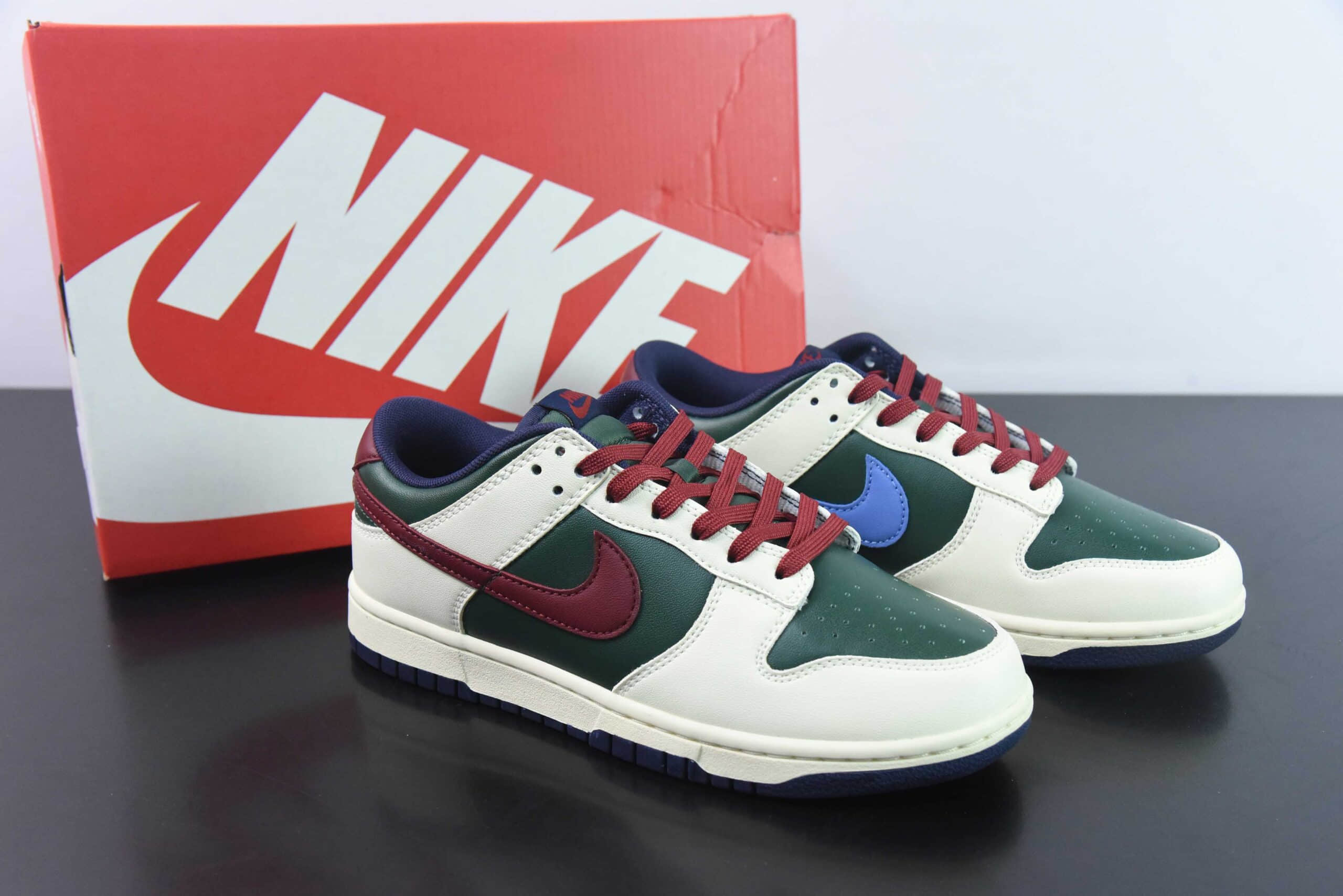 耐克Nike SB Dunk Low Gorge Green 豆沙绿鸳鸯勾 SB低帮休闲板鞋纯原版本 货号：FV8106-361 