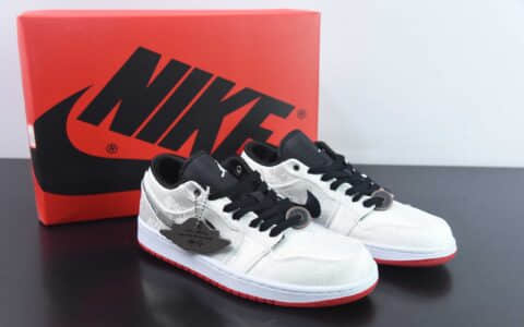 乔丹Air Jordan CLOT x Air Jordan 1 Low Fearles AJ1 白丝绸低帮文化休闲板鞋纯原版本 货号：CU2804-100