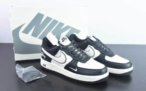 耐克NIke Air Force 1 '07 Low “蒂芙尼联名黑白熊猫”空军一号低帮休闲板鞋纯原版本 货号：AE1686-003