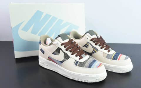 耐克Nike Air Force 1'07 Low 奶白羊毛绒定制款空军一号低帮休闲板鞋纯原版本 货号：CW1188-230