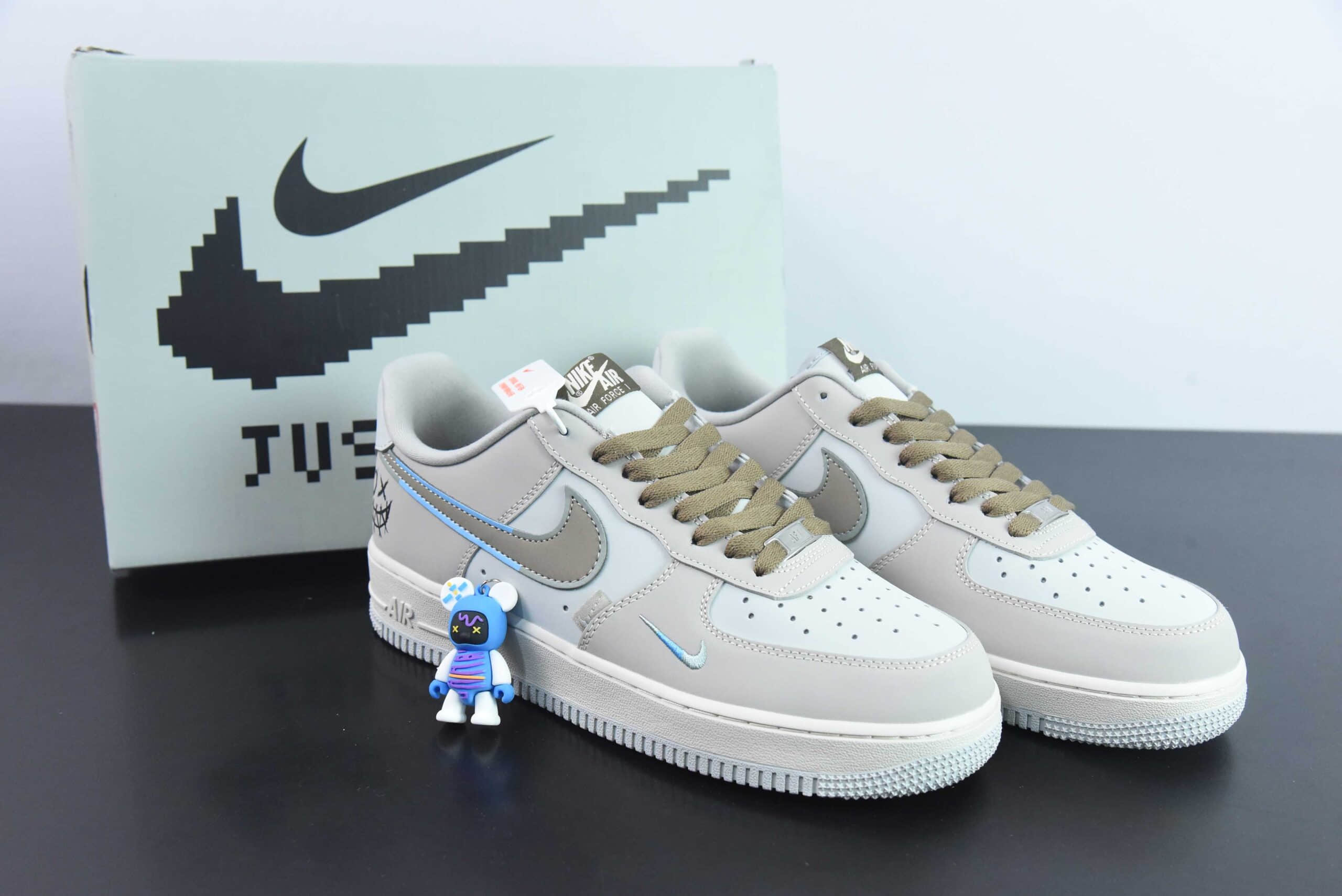 耐克Nike Air Force 1'07 Low Joker Coffee 浅咖棕色空军一号低帮定制板鞋纯原版本 货号：XL2312-111