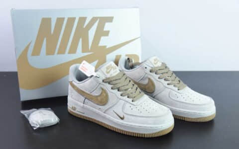 耐克Nike Air Force 1'07 Low 麂皮灰小勾卫冕冠军满天星空军一号低帮运动休闲板鞋纯原版本 货号：WW5021-625