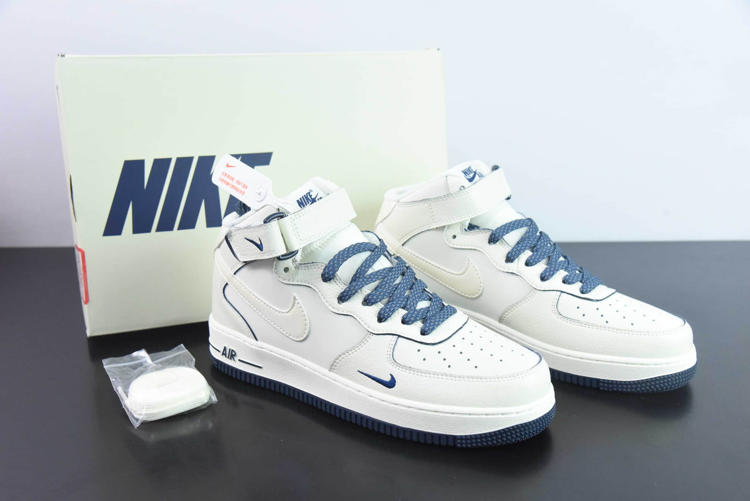 耐克Nike Air Force 1 MID '07 “深蓝珠光”小勾空军一号中帮休闲板鞋纯原版本 货号：SG2356-801