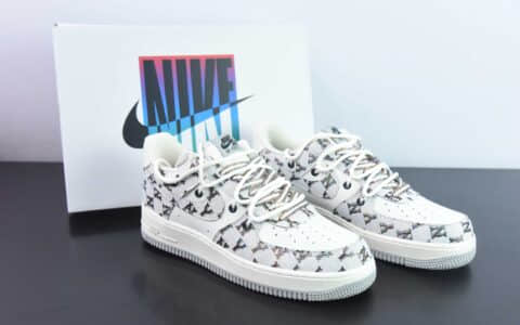 耐克Nike MLB x Nk Air Force 1'07 Low MLB联名款炫彩白空军一号低帮休闲板鞋纯原版本 货号：BD7700-333