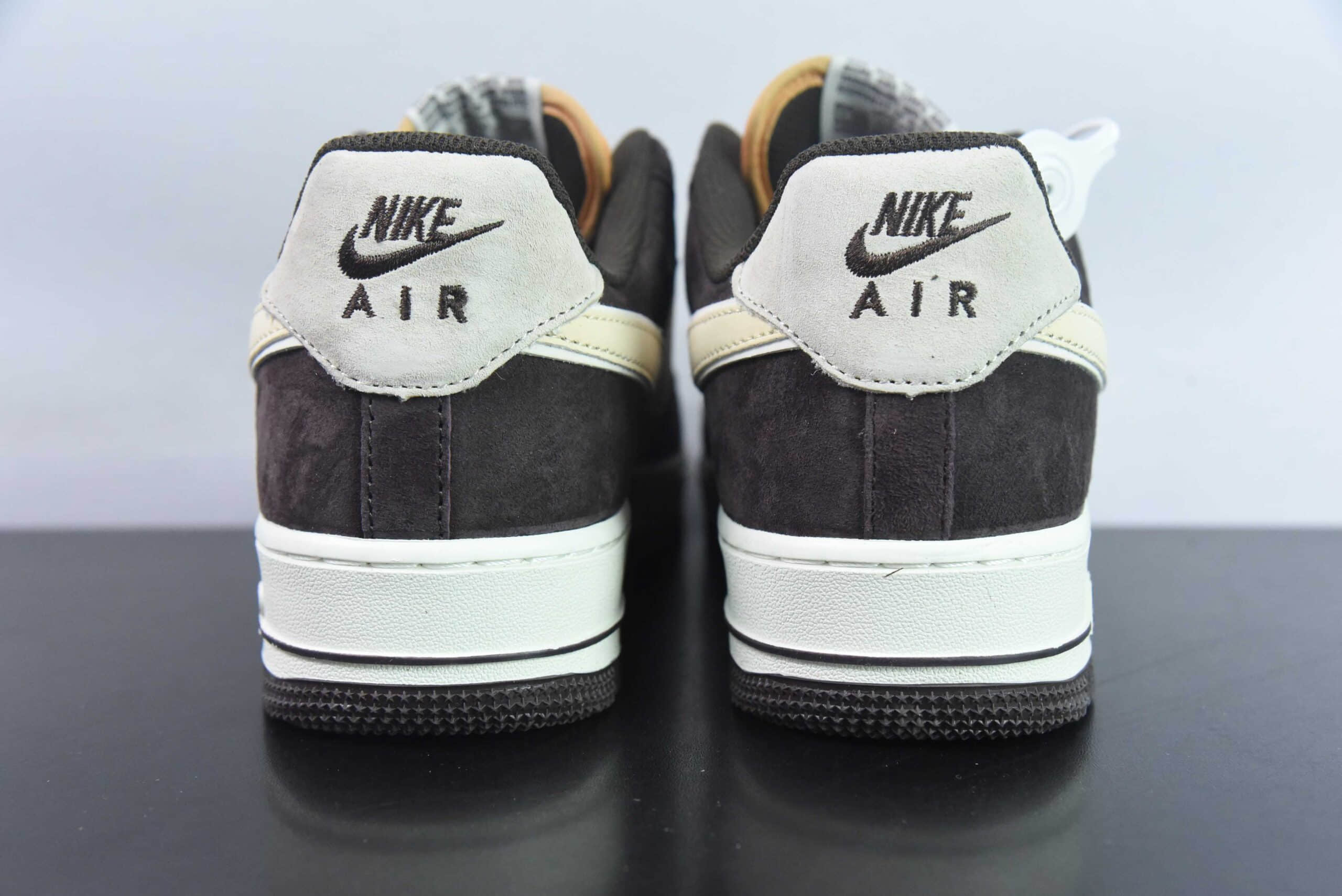 耐克Nike Air Force 1 麂皮米黄棕空军一号低帮休闲运动板鞋纯原版本 货号：NT9986-008