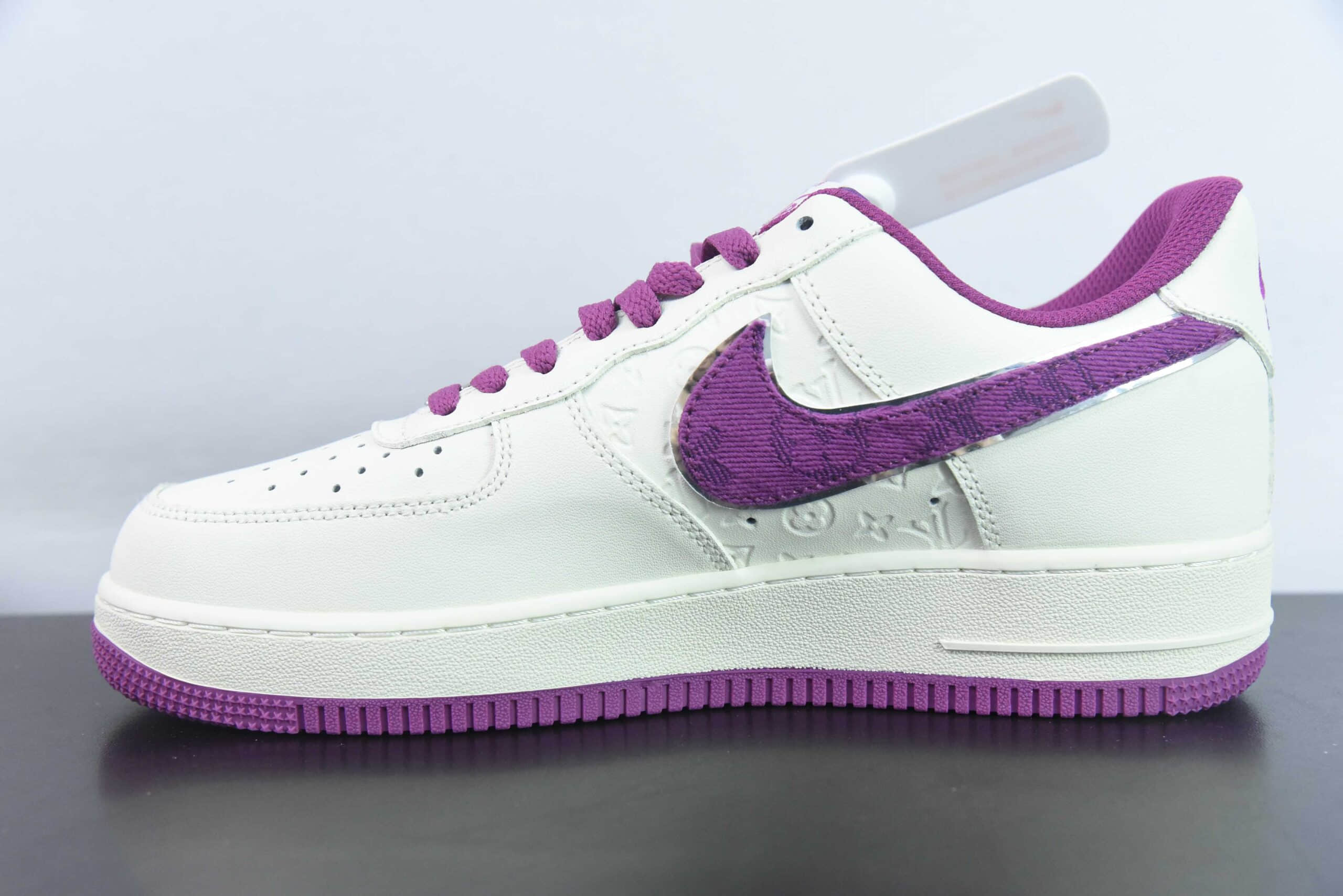 耐克Nike Air Force 1'07 Low LV联名印花紫空军一号低帮休闲板鞋纯原版本 货号： LV0506-066