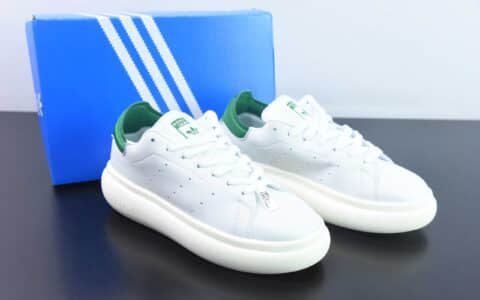 阿迪达斯Adidas Originals Stan Smith PF 史密斯白绿面包版系列松糕经典厚底板鞋纯原版本 货号：ID2786MZ