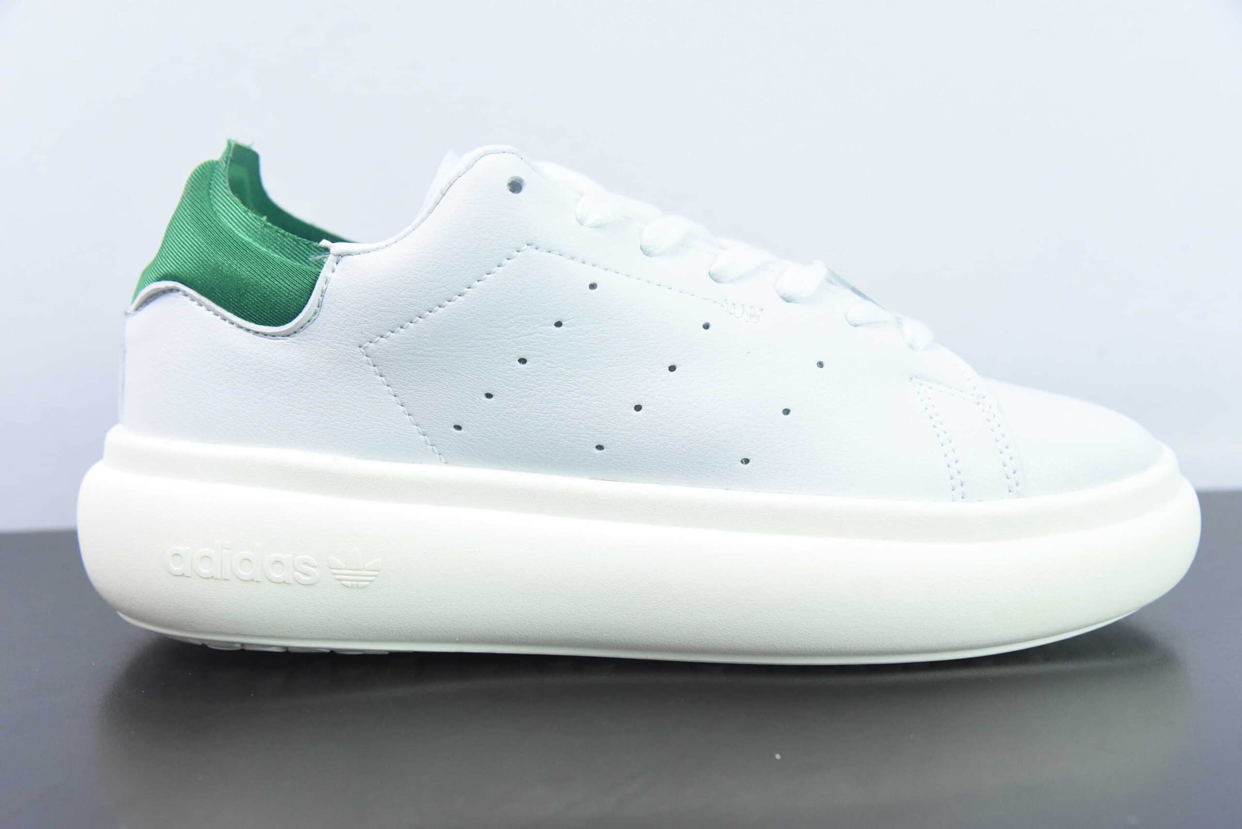 阿迪达斯Adidas Originals Stan Smith PF 史密斯白绿面包版系列松糕经典厚底板鞋纯原版本 货号：ID2786MZ