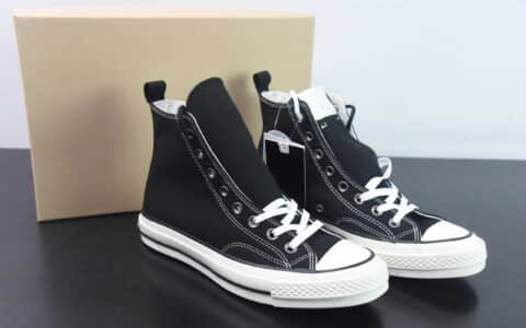 匡威Converse x N.Hollywood x 野口强三方联名纯黑高帮休闲帆布鞋纯原版本 货号：1CK716