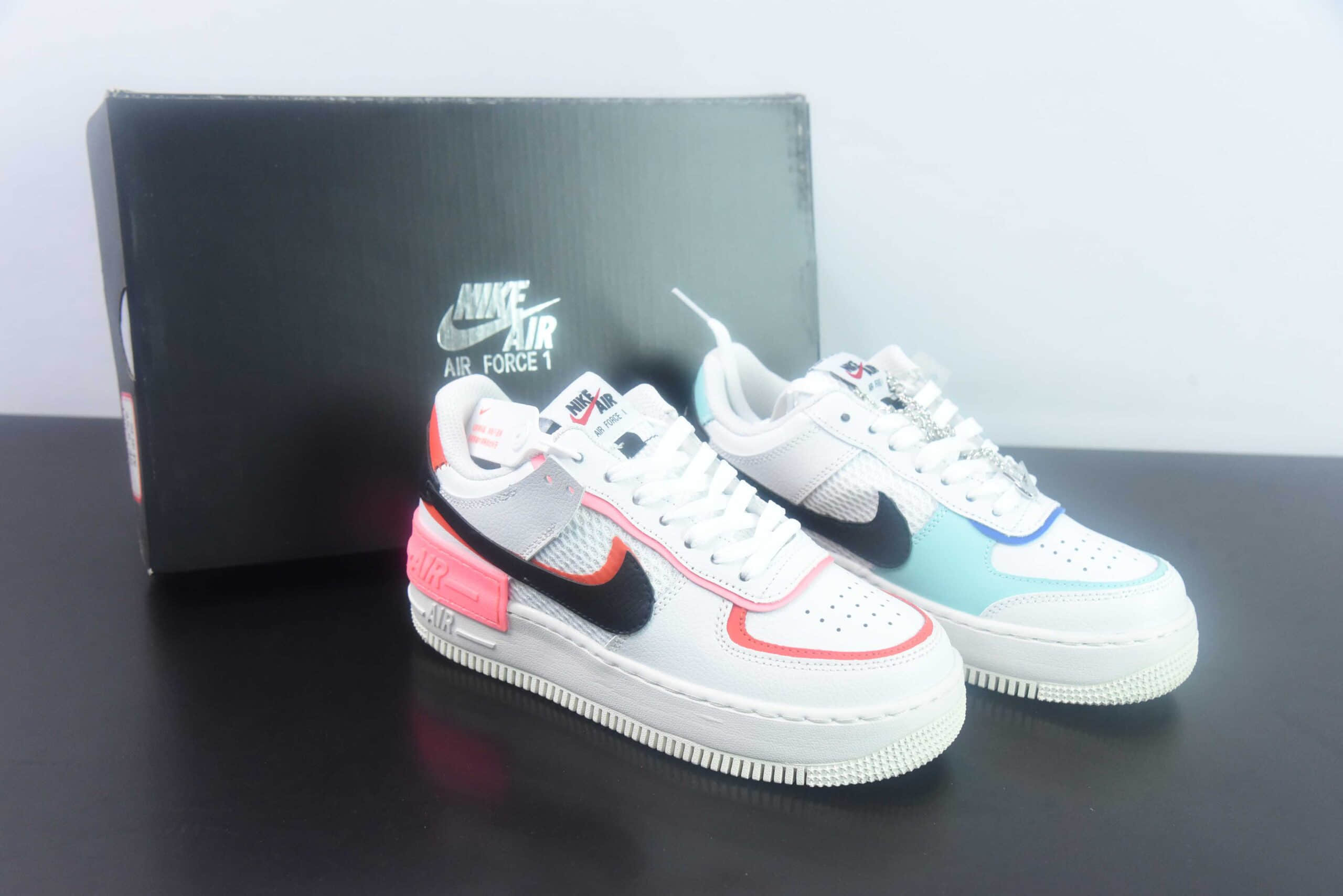 耐克Nike WMNS Air Force 1 Shadow 马卡龙白解构空军一号轻增量高低帮搭百板鞋纯原版本 货号： DH1965-100