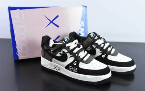 耐克Nike Kaws x Air Force 1 Low 摩卡绑带空军一号低帮休闲板鞋纯原版本 货号：KS6869-888