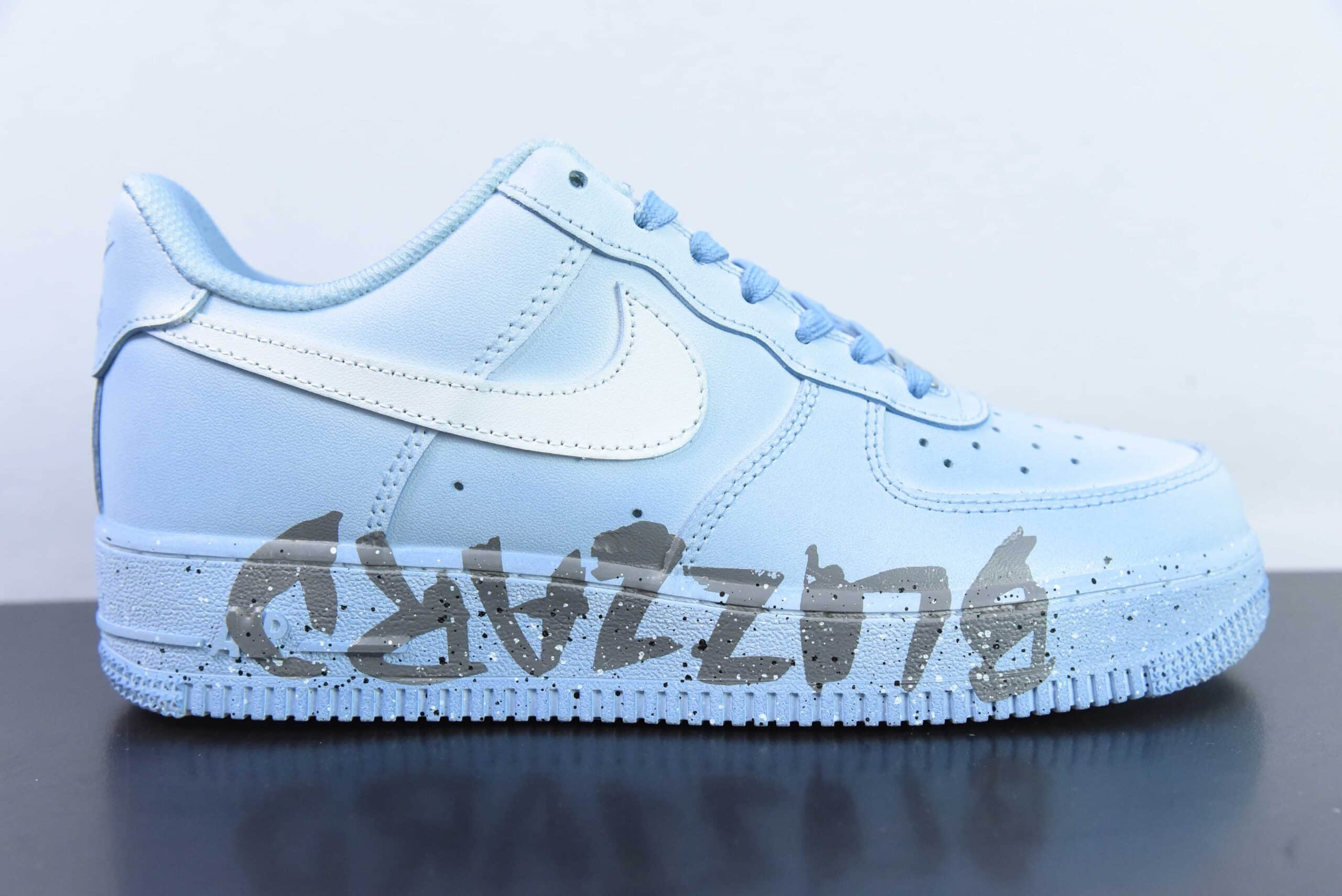 耐克Nike Air Force 1 Low 做旧冰蓝暴风雪废土鸳鸯字体空军一号低帮运动休闲板鞋纯原版本 货号：315122-112