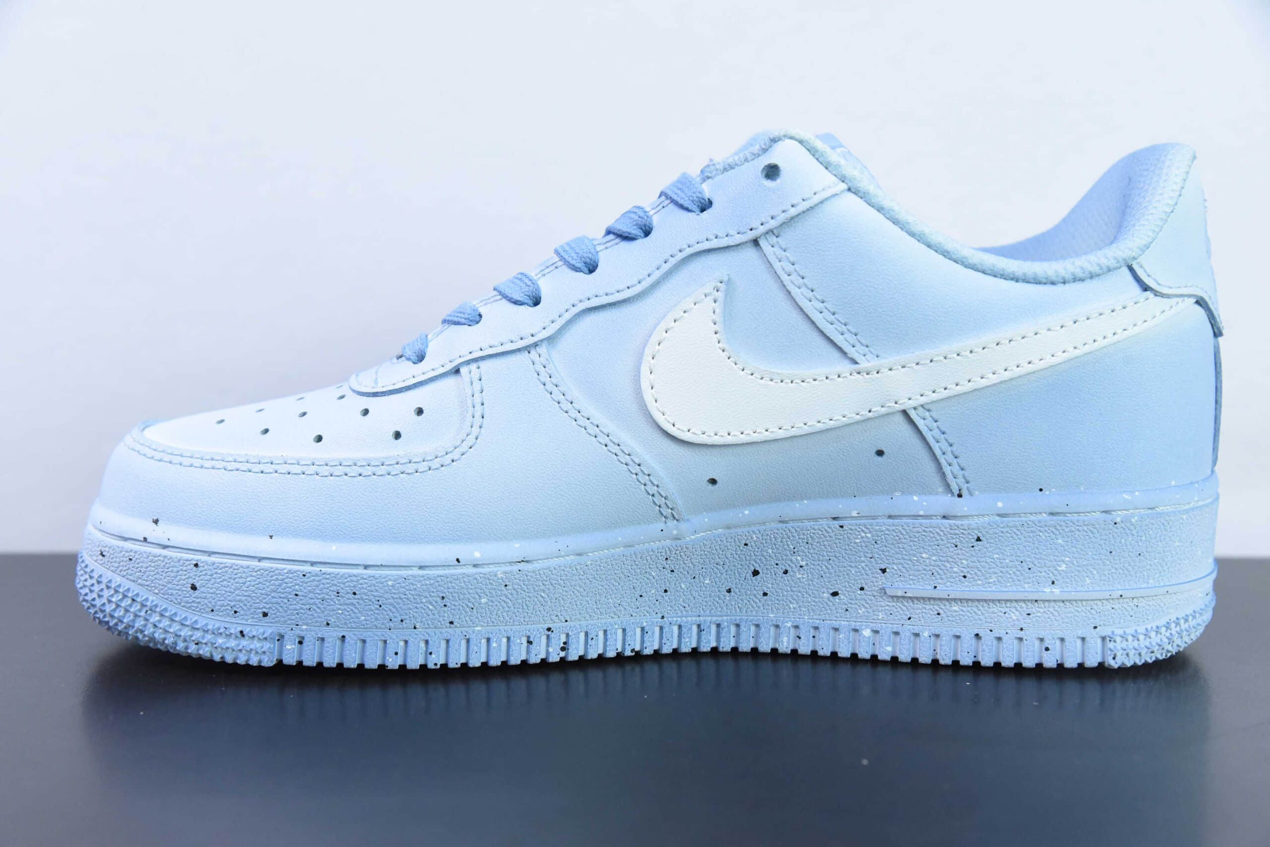 耐克Nike Air Force 1 Low 做旧冰蓝暴风雪废土鸳鸯字体空军一号低帮运动休闲板鞋纯原版本 货号：315122-112