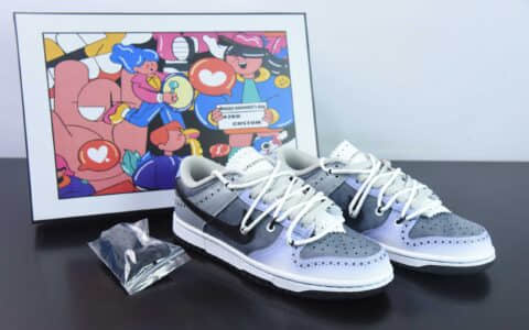 耐克Nike Dunk Low Fzbb 小雏菊情人节礼盒泼墨扎染单身贵族 SB绑带低帮休闲板鞋纯原版本 货号： DD3363-002