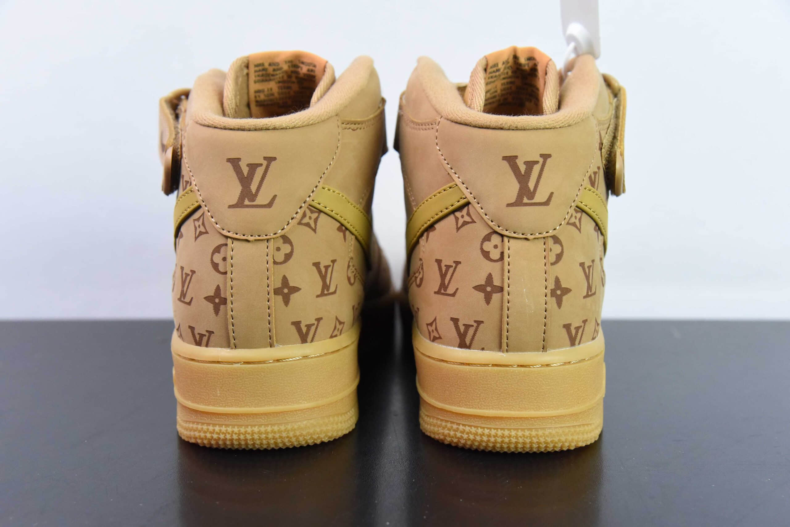 耐克Nike Air Force 1'07 Mid LV联名-小麦印花空军一号中帮休闲板鞋纯原版本 货号：DV9988-500