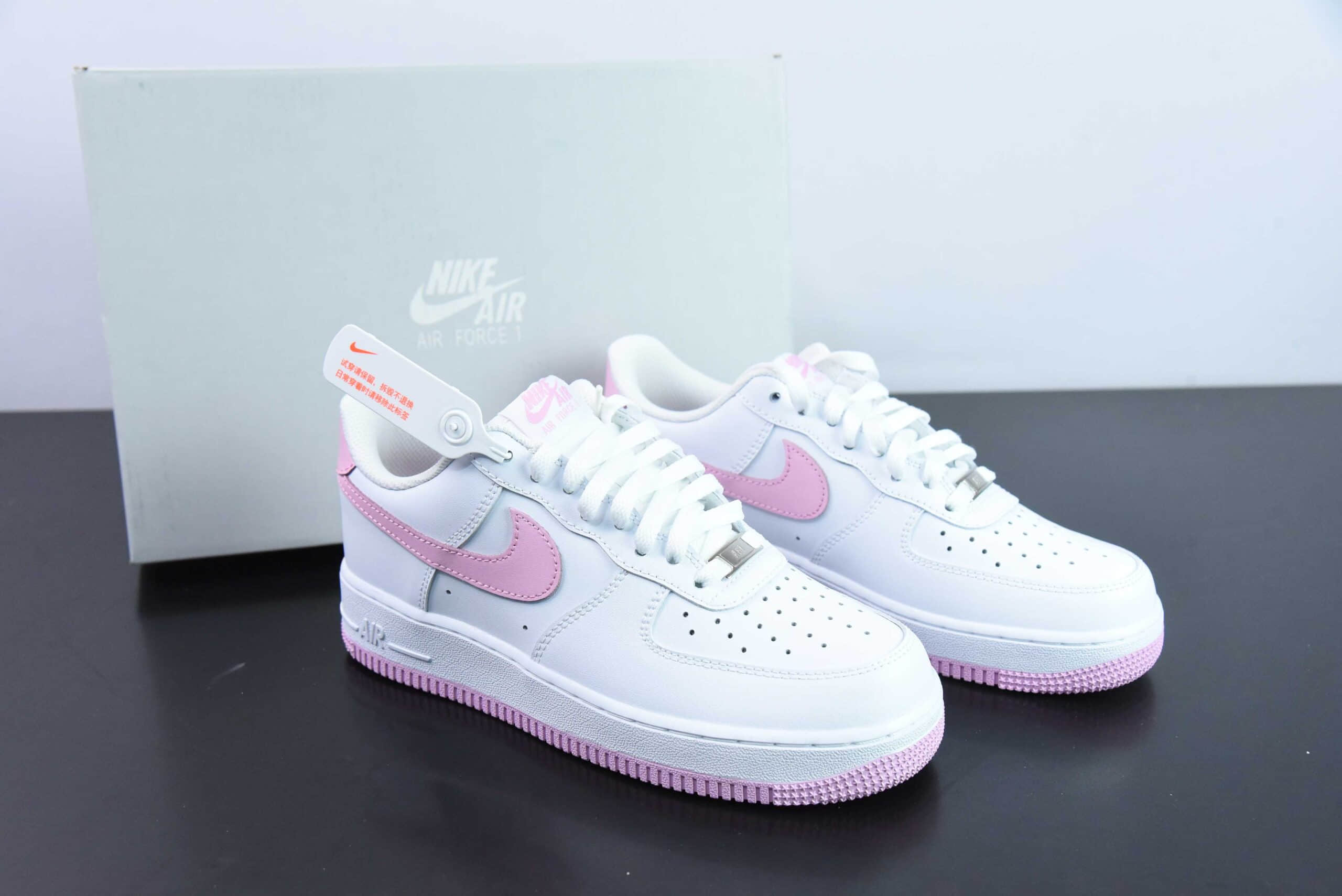 耐克Nike Air Force 1'07 Low 白粉空军一号低帮休闲板鞋纯原版本 货号：FJ4146-101