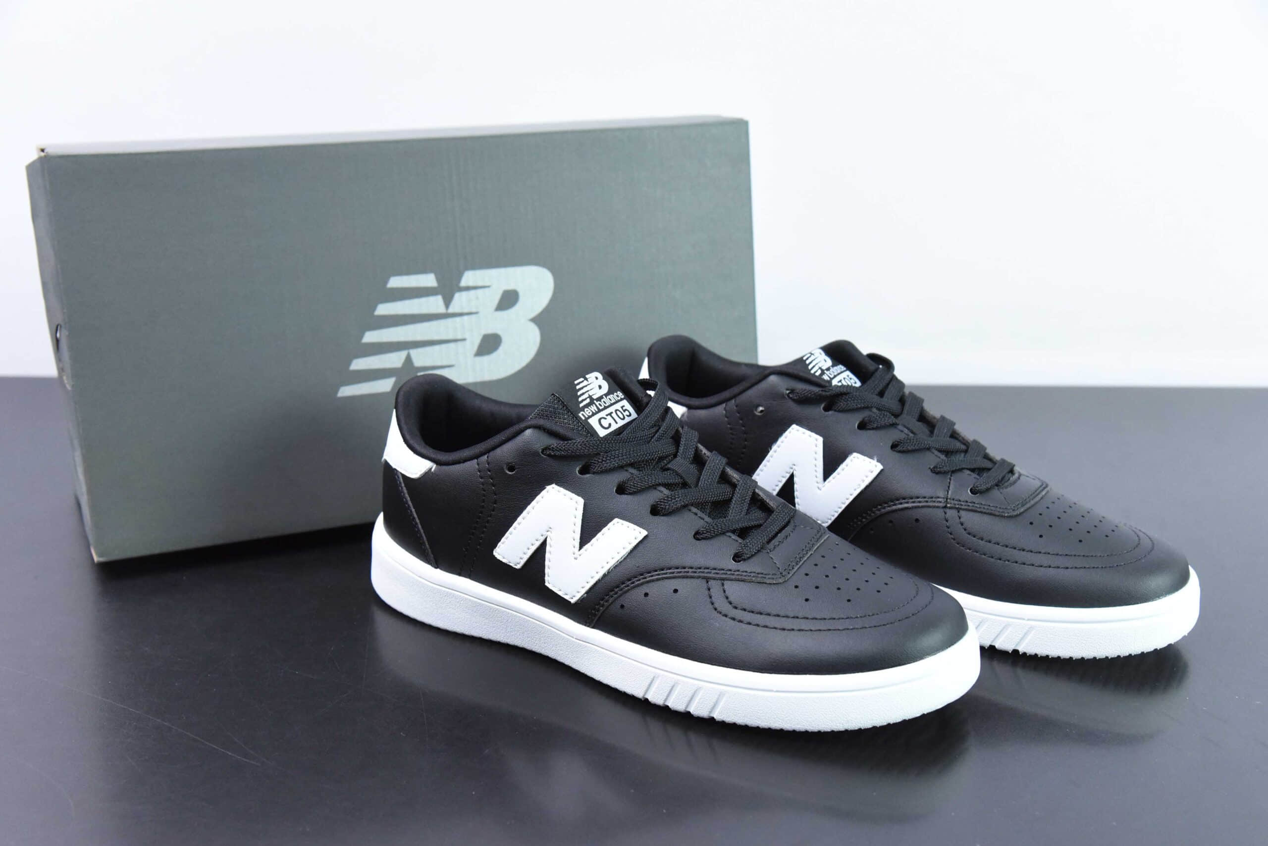 新百伦New Balance NB CT05黑色白标耐磨防滑低帮超轻板鞋纯原版本 货号：CT05BW0