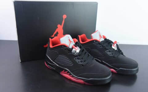 乔丹Air Jordan AJ5 Low “Alternate ’90” 黑红低帮男子文化篮球鞋纯原版本 货号：819171-001