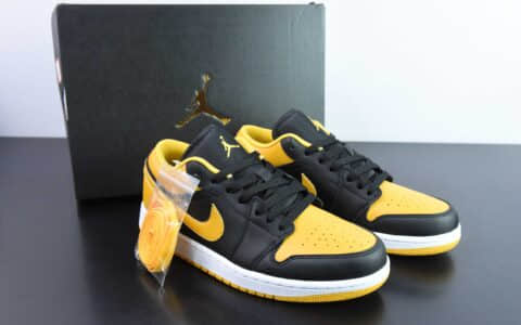 乔丹Air Jordan 1 Retro Low Yellow Ochre AJ1黑黄脚趾低帮复古文化篮球鞋纯原版本 货号：553558-072