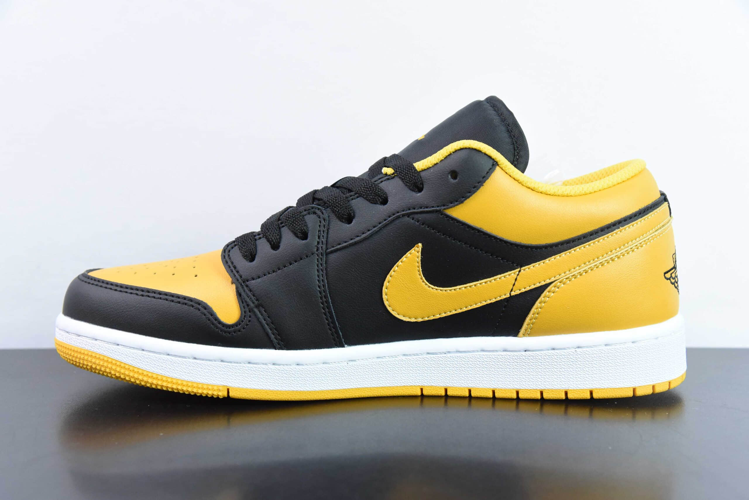 乔丹Air Jordan 1 Retro Low Yellow Ochre AJ1黑黄脚趾低帮复古文化篮球鞋纯原版本 货号：553558-072