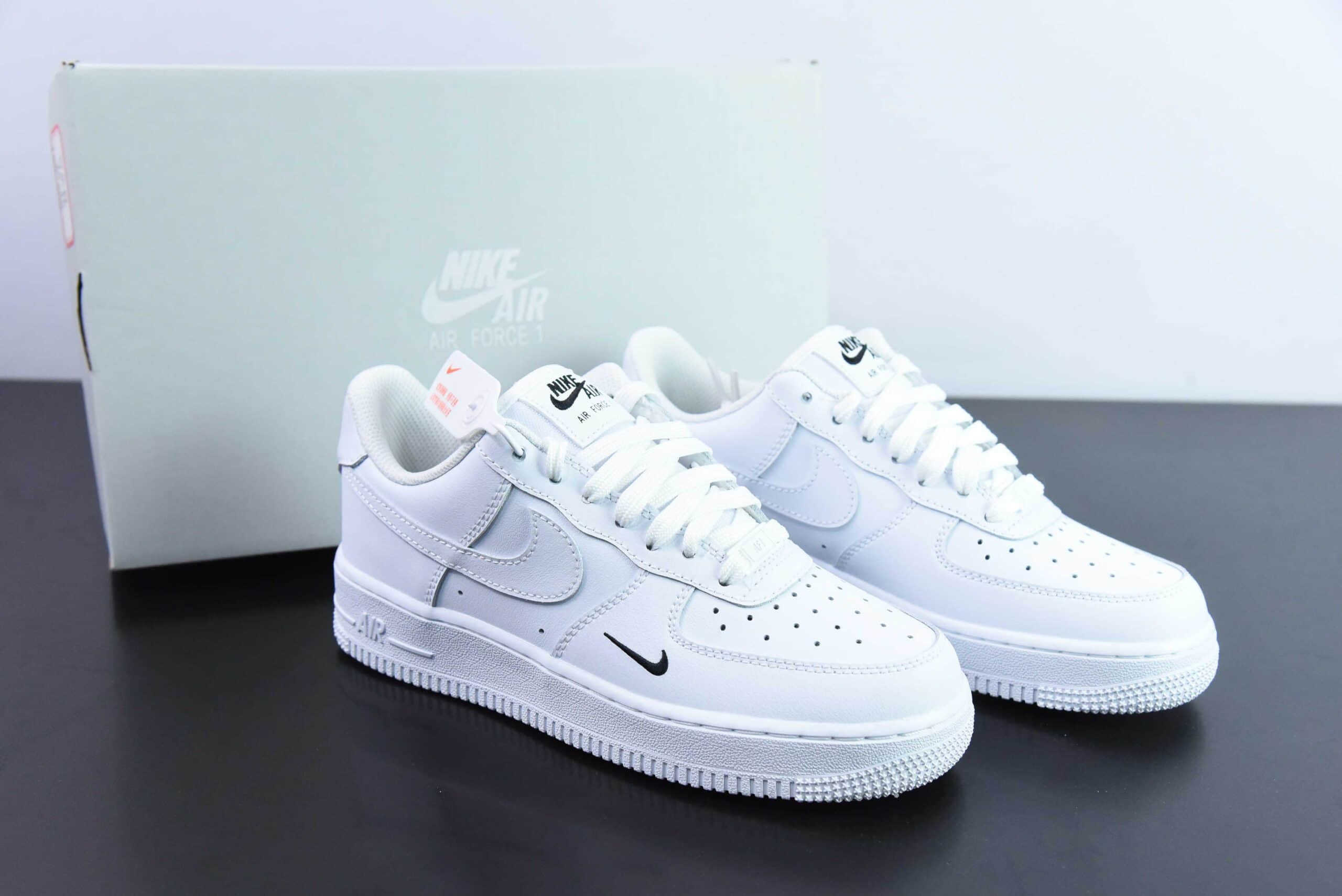 耐克Nike Air Force 1 Low 07 ESS TRK3 白黑小勾空军一号低帮休闲板鞋纯原版本 货号：HF1058-133