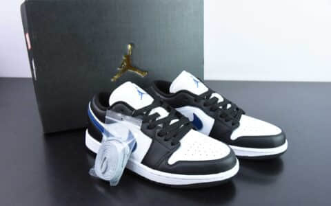 乔丹Air Jordan 1 Low AJ1黑白蓝勾低帮复古文化篮球鞋纯原版本 货号：DC0774-040