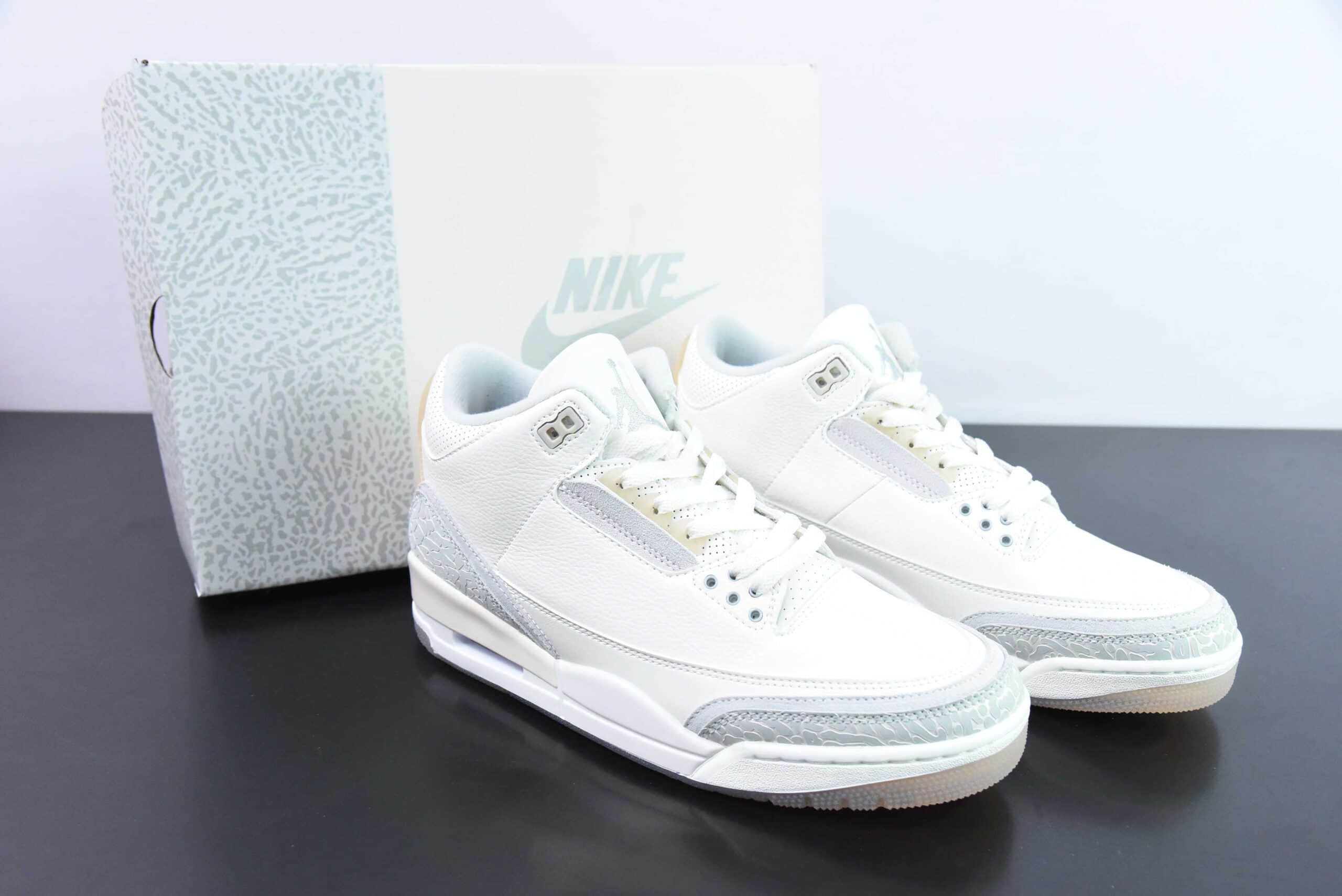 乔丹Air Jordan AJ3 Craft Ivory AJ3象牙白男子文化篮球鞋纯原版本 货号：FJ9479-100