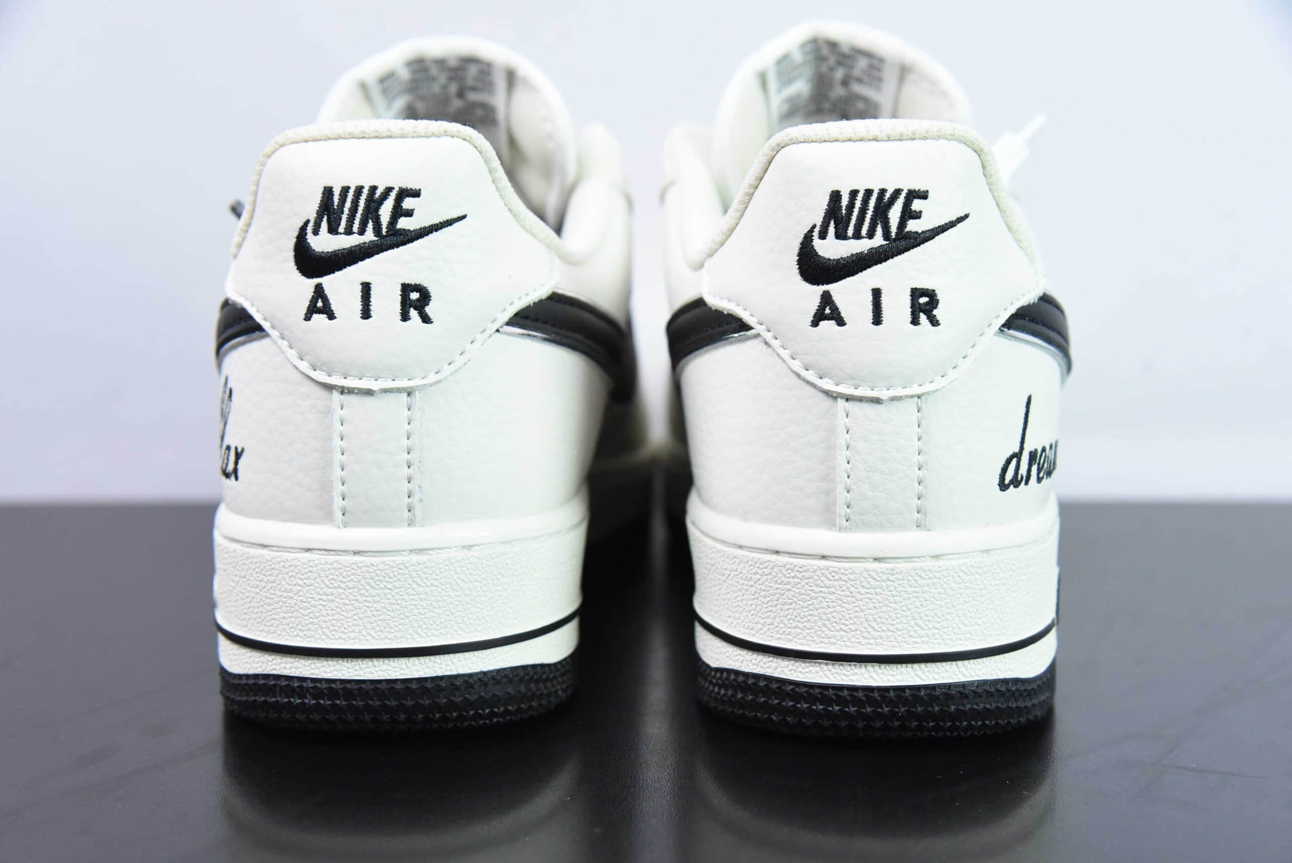 耐克Nike Air Force 1'07 Low Dream 白黑小勾空军一号低帮休闲板鞋纯原版本 货号：DR2024-101