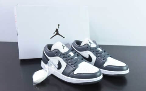 乔丹Air Jordan 1 Low Dark Grey AJ1深灰白低帮文化休闲板鞋纯原版本 货号：DC0774-102