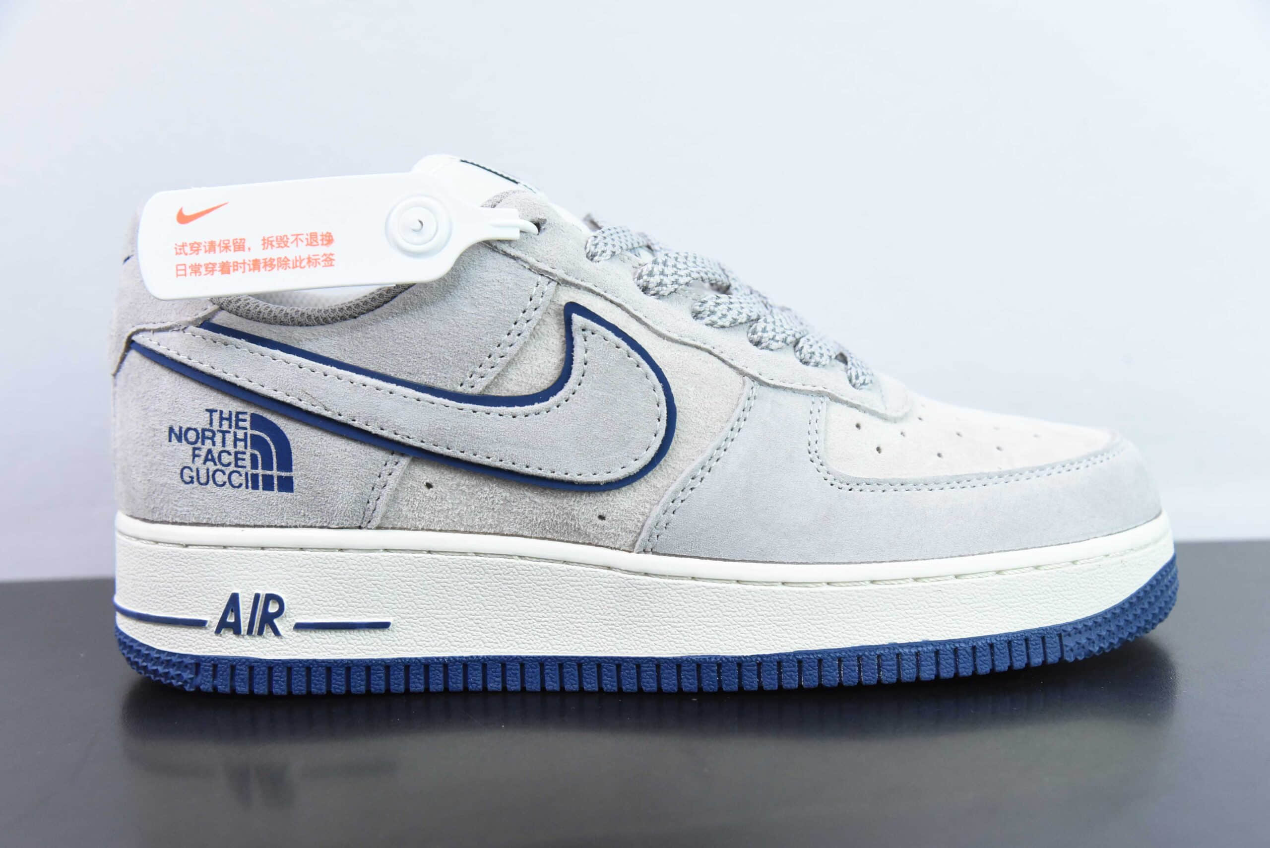 耐克NIke Air Force 1 '07 Low 北面联名米灰蓝猪八空军一号低帮休闲板鞋纯原版本 货号：HD9999-001