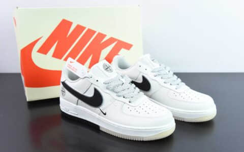 耐克Nike Air Force 1'07 Low 联名定制款黑白三勾空军一号低帮休闲板鞋纯原版本 货号：SL-240222