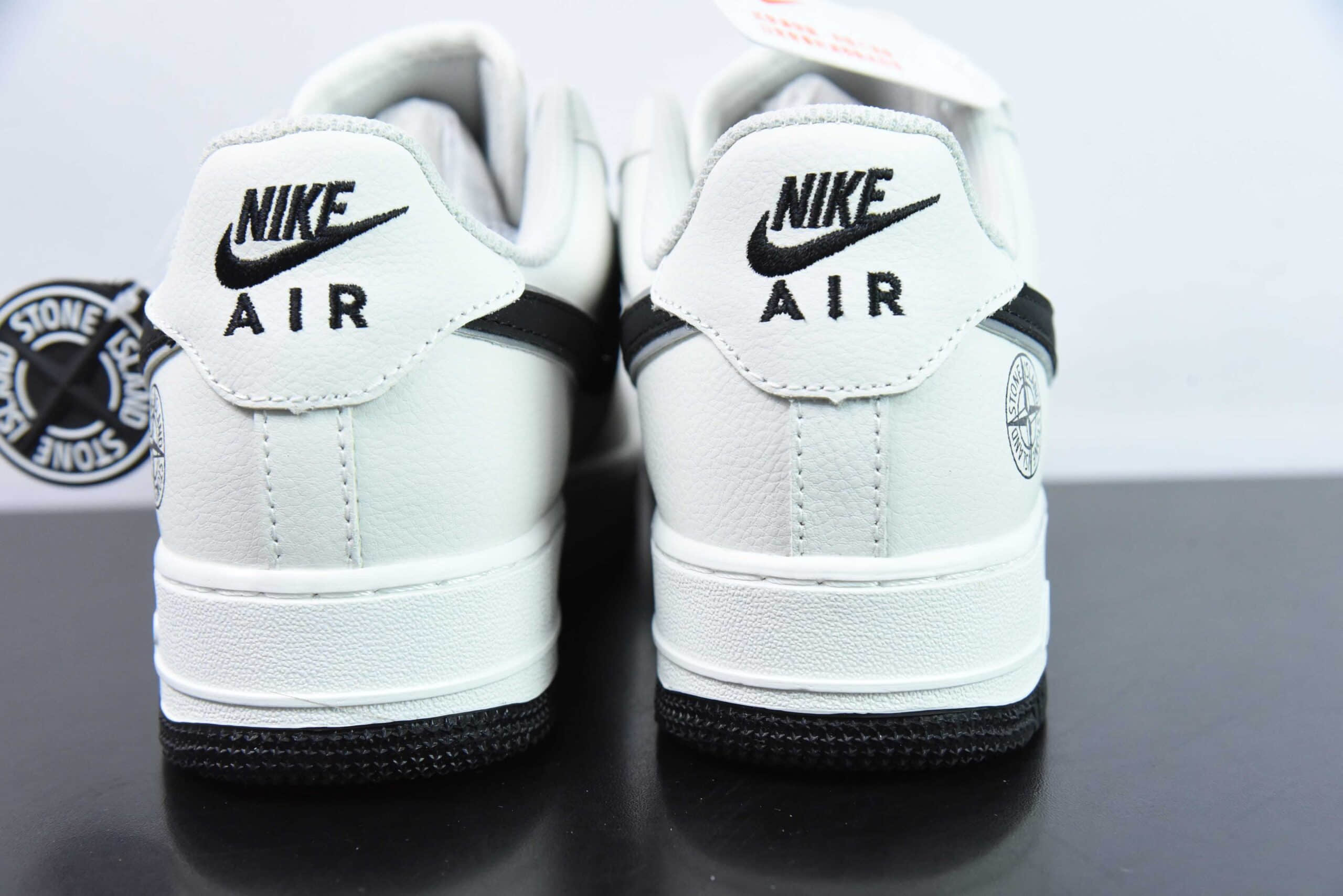 耐克Nike Air Force 1'07 Low 联名定制款黑白三勾空军一号低帮休闲板鞋纯原版本 货号：SL-240222